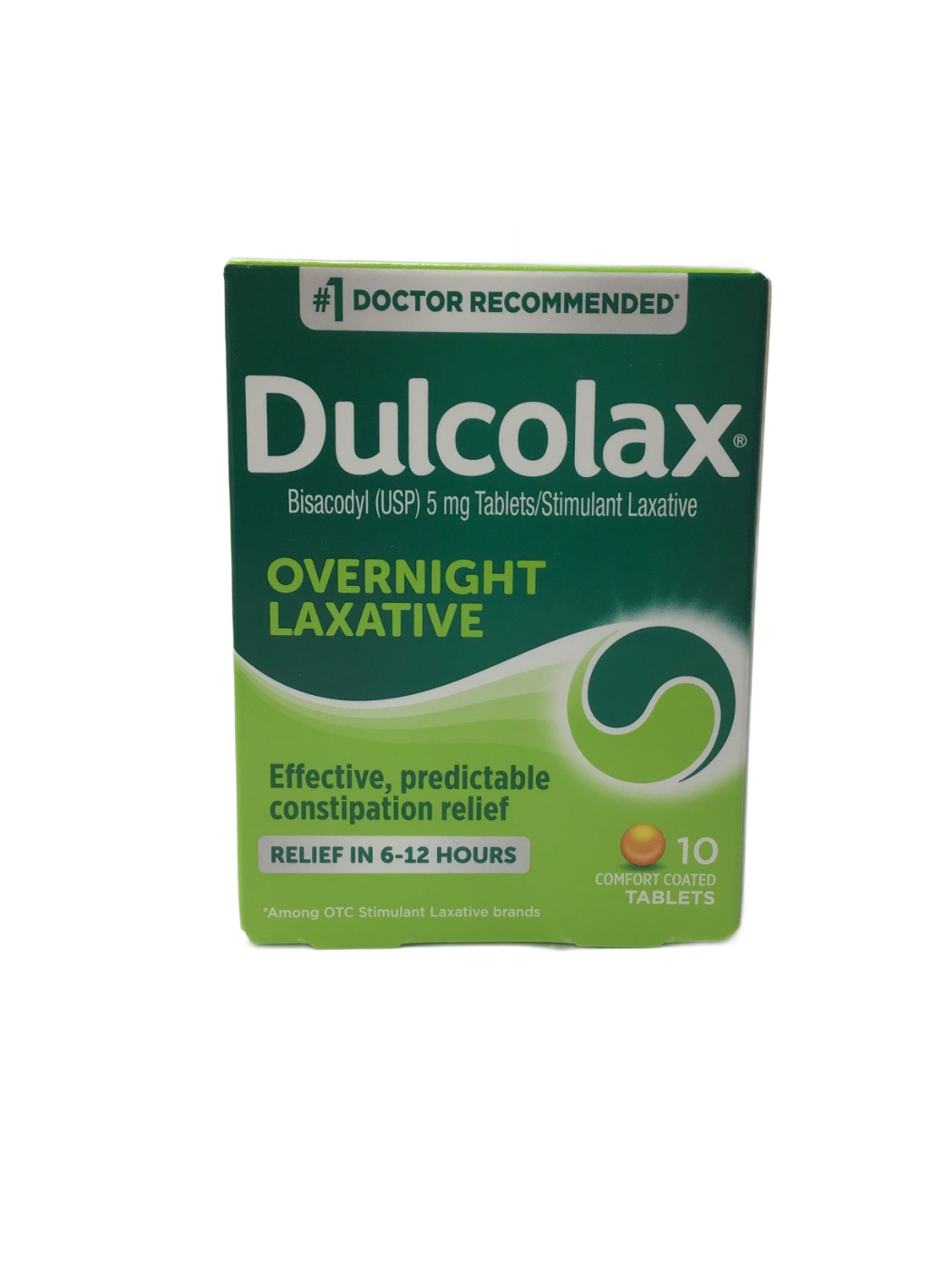 Dulcolax Dulcolax Overnight Laxative Bisacodyl (USP) 5 mg Comfort Coated Tablets, 10 ct