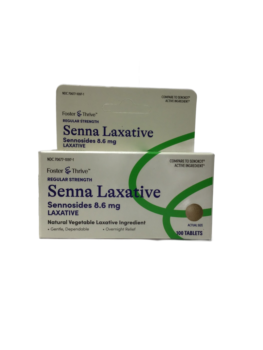 Foster & Thrive Foster & Thrive Regular Strength Senna Laxative Sennosides 8.6 mg, 100 ct, photo 1