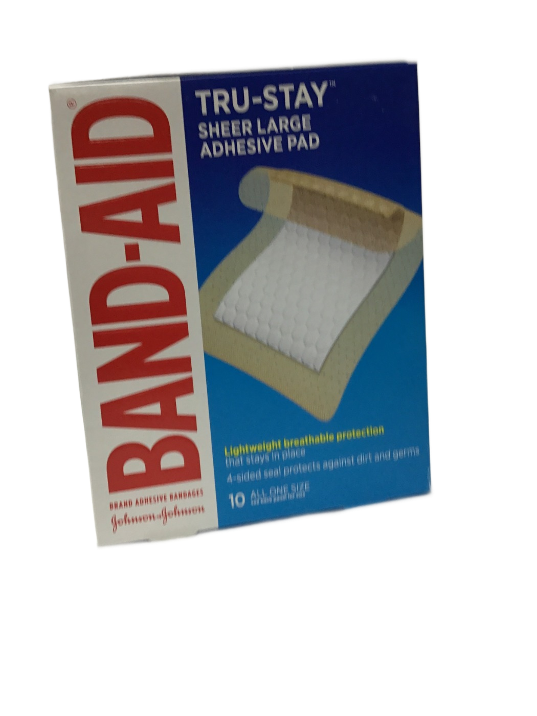 Band-Aid Band-Aid Tru-Stay Sheer Large Adhesive Pad, All One Size, 10 ct, photo 1