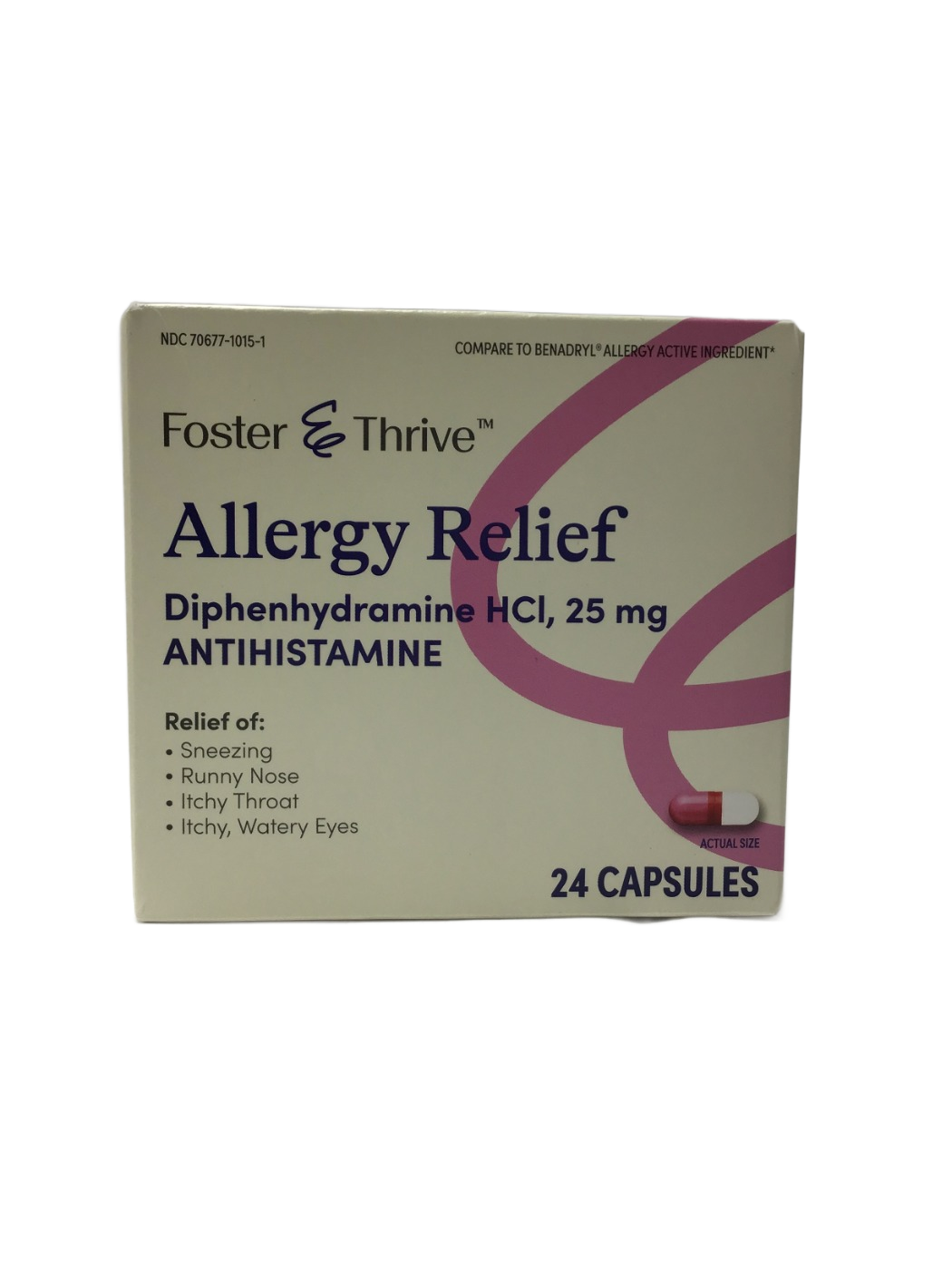 Foster & Thrive Foster & Thrive Allergy Relief Diphenhydramine HCl 25 mg Antihistamine, 24 ct