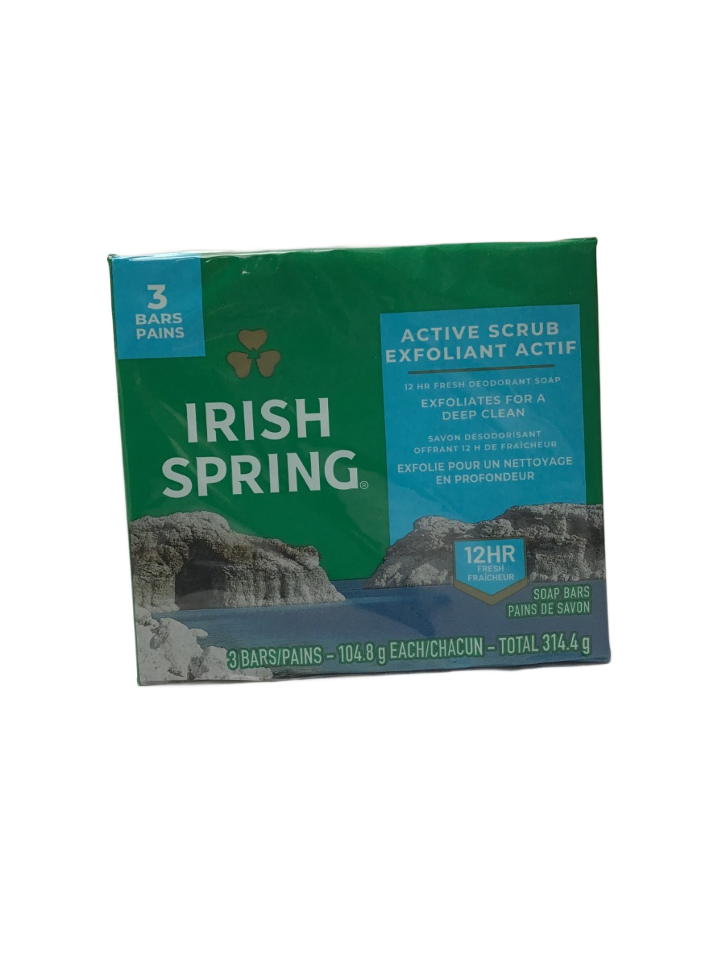 Irish Spring Irish Spring Active Scrub 12 HR Fresh Deodorant Soap, 3 ct