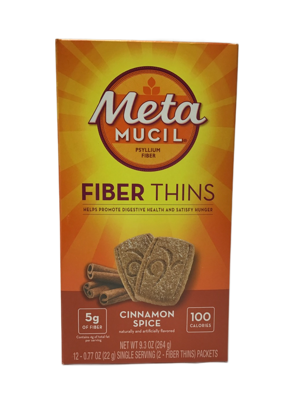 Metamucil Metamucil Fiber Thins Cinnamon Spice, 9.3 oz