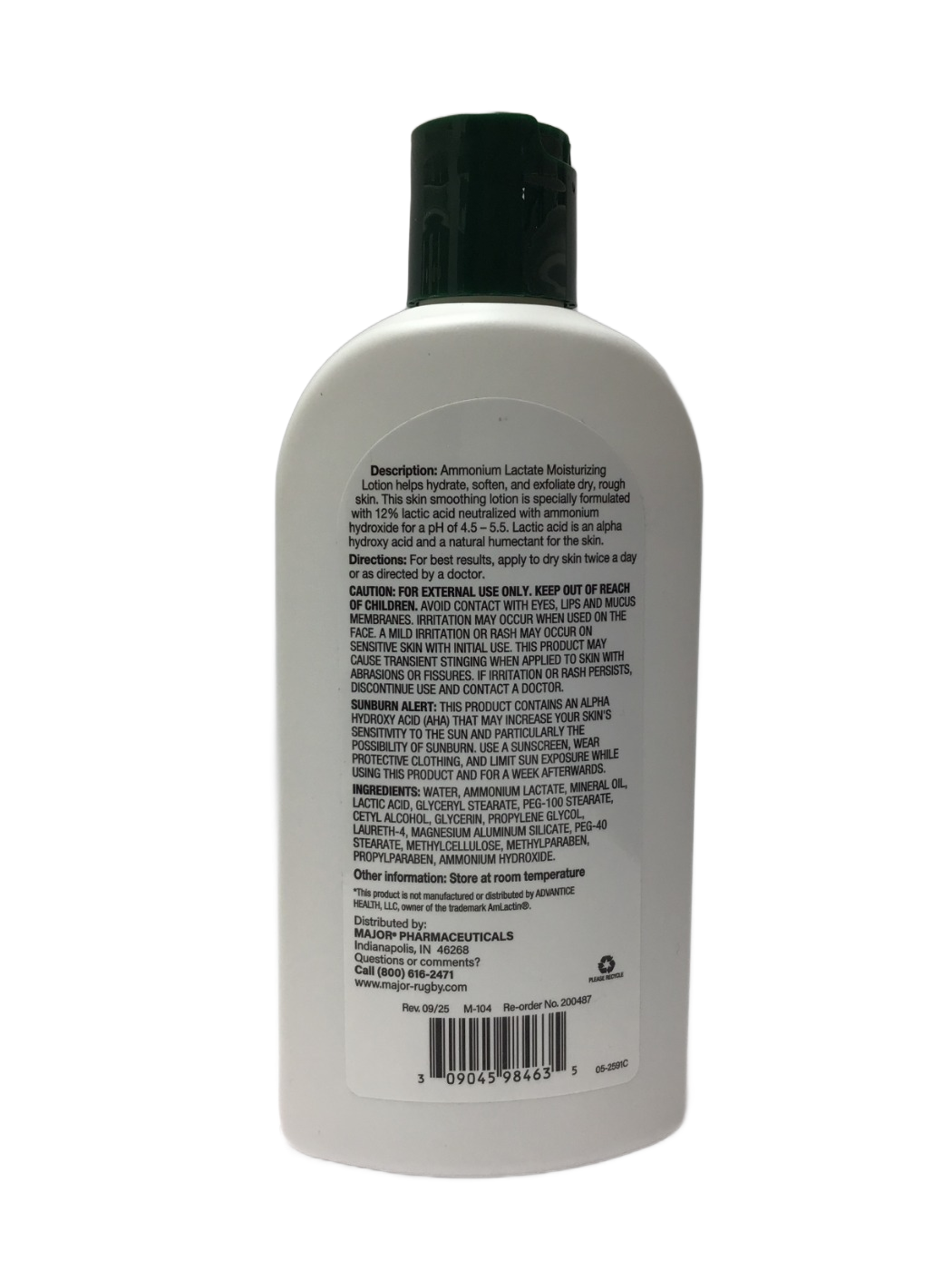 Major Major Ammonium Lactate 12% Moisturizing Lotion, 14 oz, photo 2
