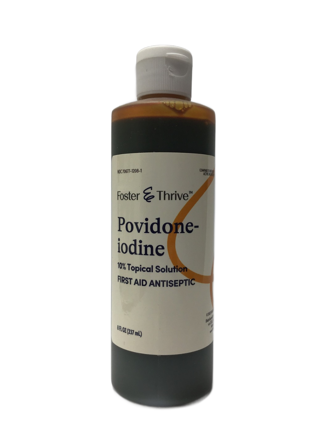 Foster & Thrive Foster & Thrive Povidone-Iodine 10% Topical Solution, 8 fl oz, photo 1