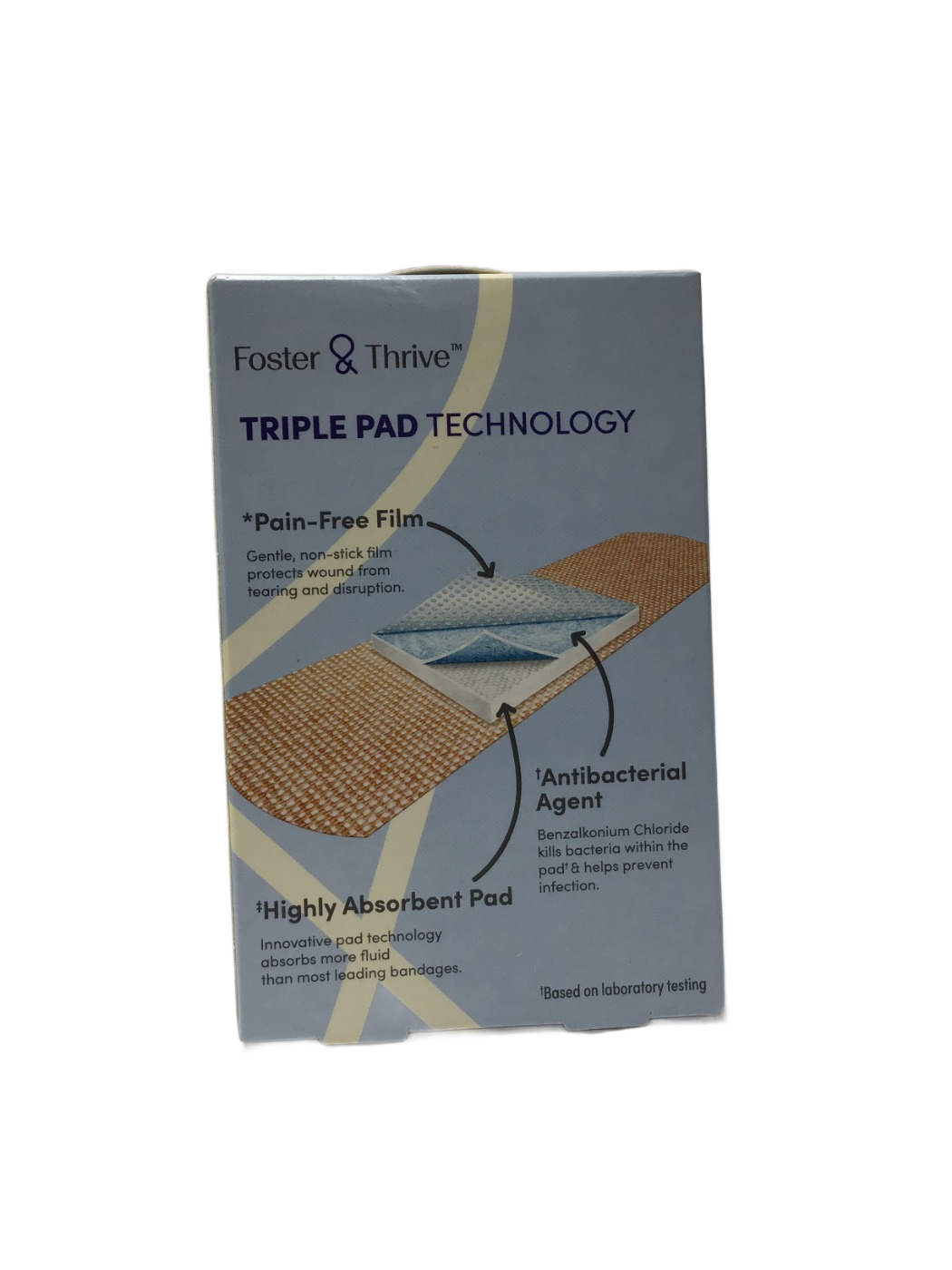 Foster & Thrive Foster & Thrive Advanced Antibacterial Strong Strips Adhesive Bandages, 20 ct, photo 2