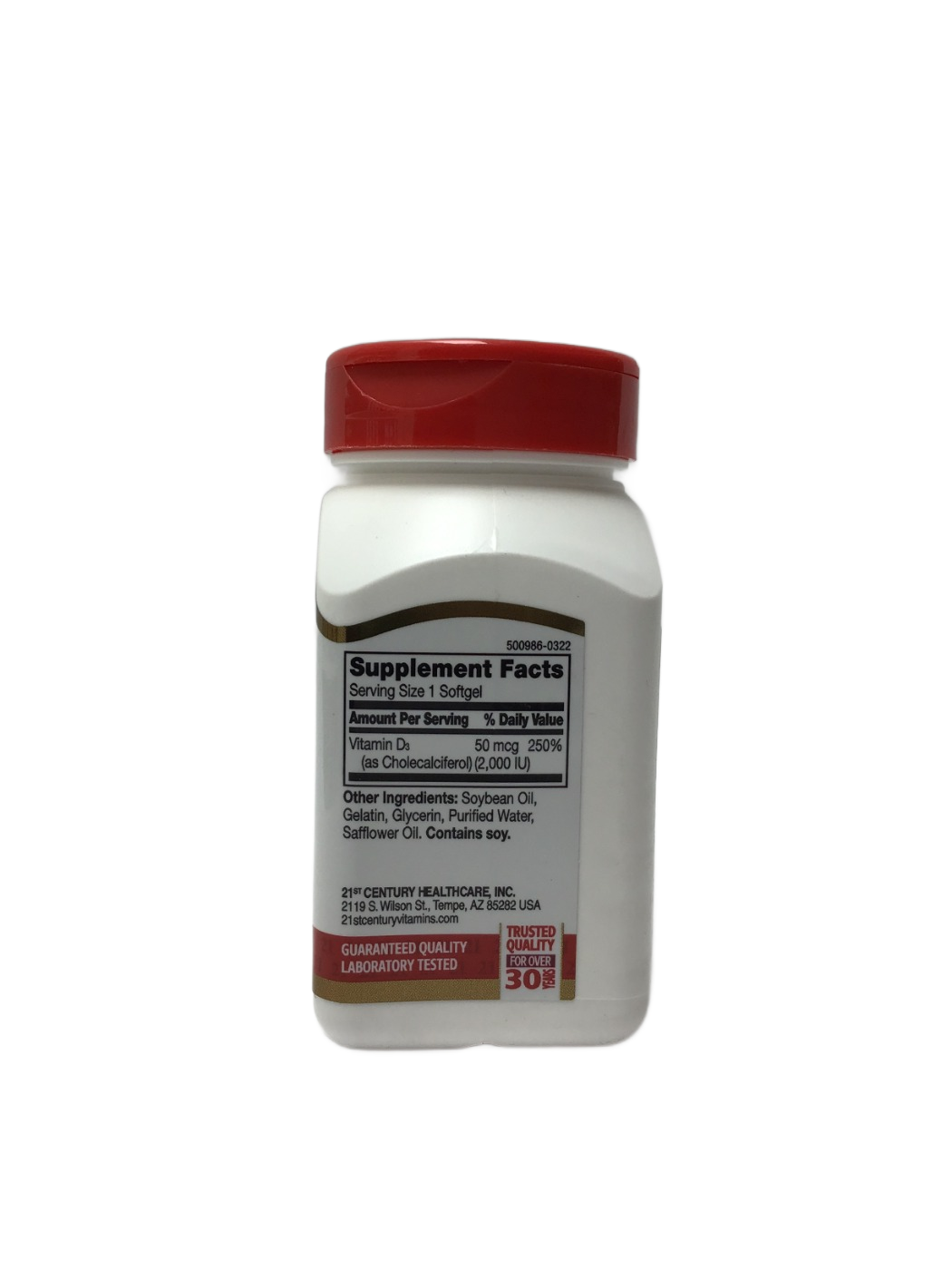 21st Century 21st Century D3 50 mcg (2000 IU) Rapid Release Softgels, 250 ct, photo 2