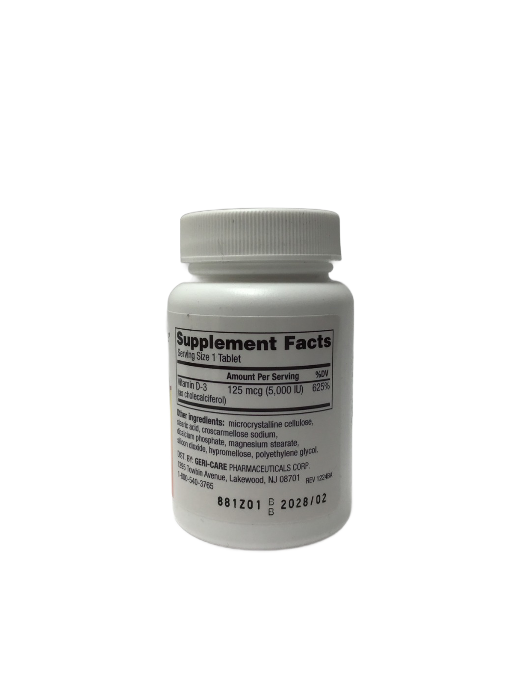 Geri-Care Geri-Care Vitamin D 125 mcg High Potency, 100 ct, photo 2