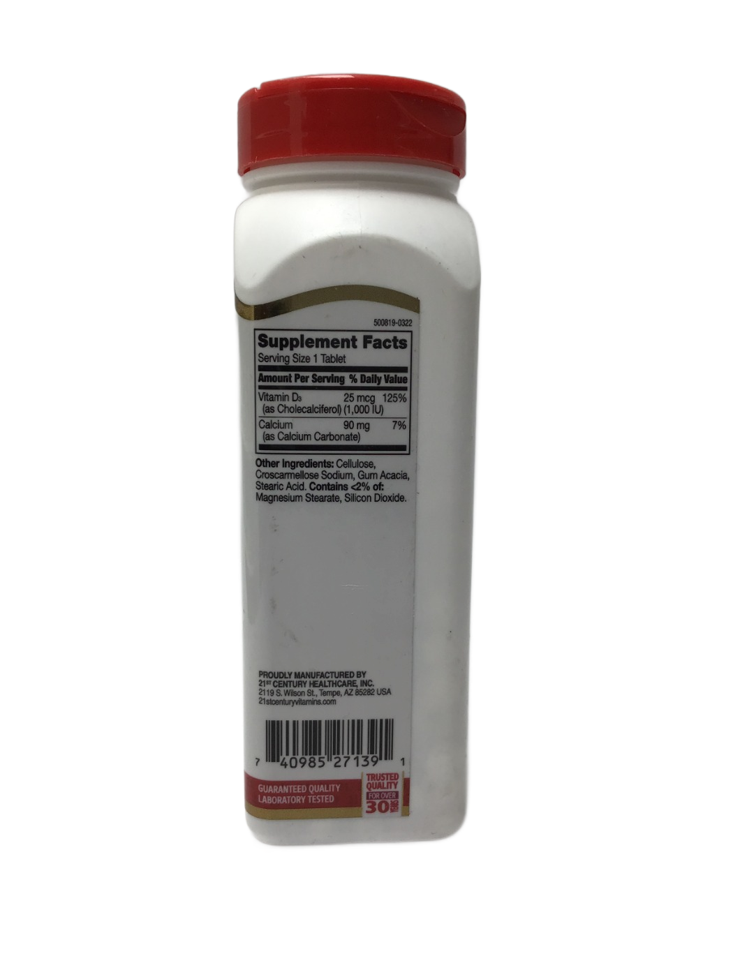21st Century 21st Century D3 25 mcg (1000 IU), 500 ct, photo 3