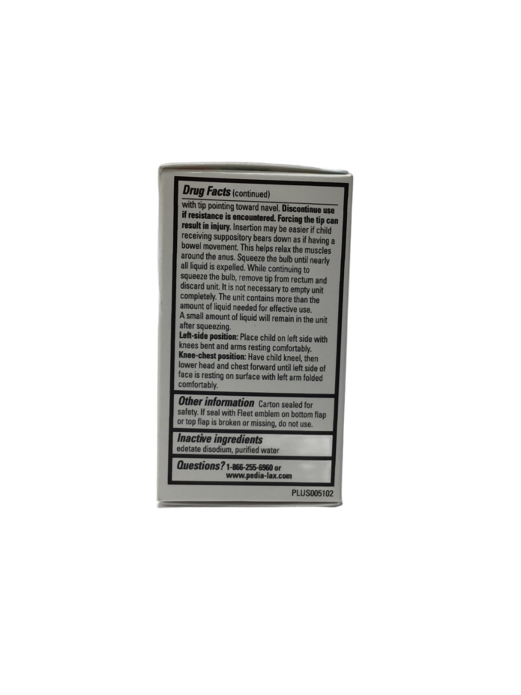 GWB Pedia-Lax - Liquid Glycerin Laxative Suppositories For Kids - 6 Ct, photo 3
