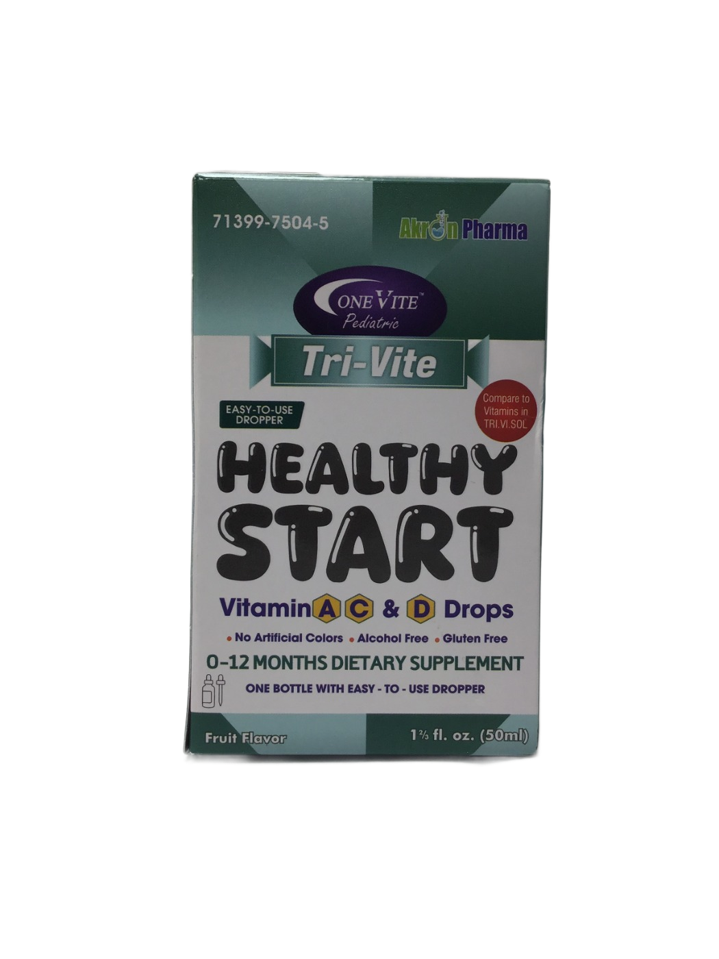 Akron Pharma Akron Pharma One Vite Pediatric Tri-Vite Healthy Start Vitamin A C & D Drops, photo 1