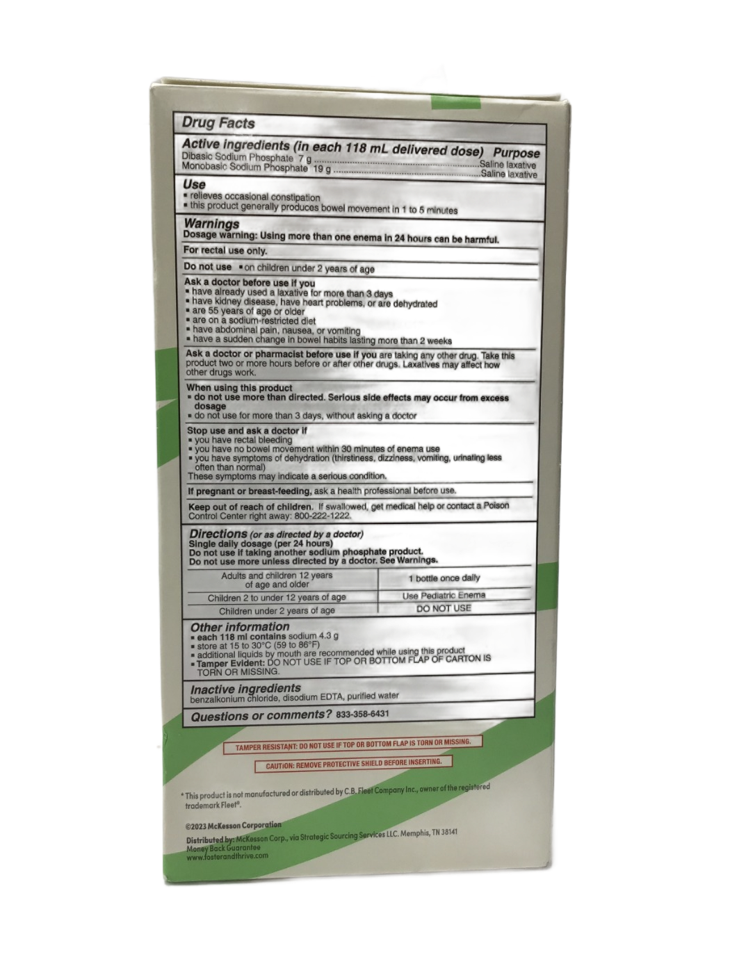 Foster & Thrive Foster & Thrive Ready to Use Enema Saline Laxative, photo 3