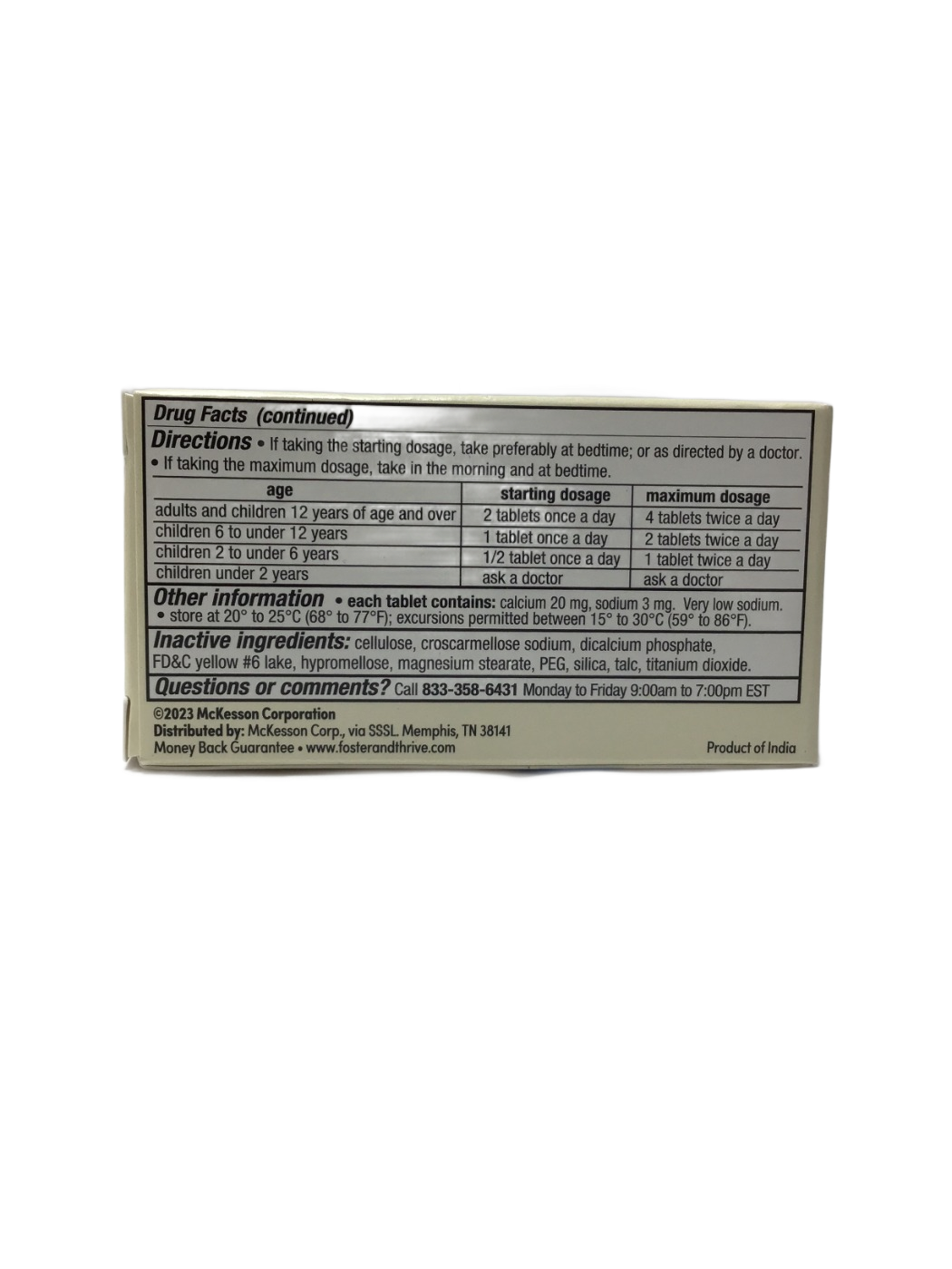 Foster & Thrive Foster & Thrive Senna-S Sennosides 8.6 mg Docusate Sodium 50 mg Natural Vegetable Laxative Plus Stool Softener, 60 ct, photo 3