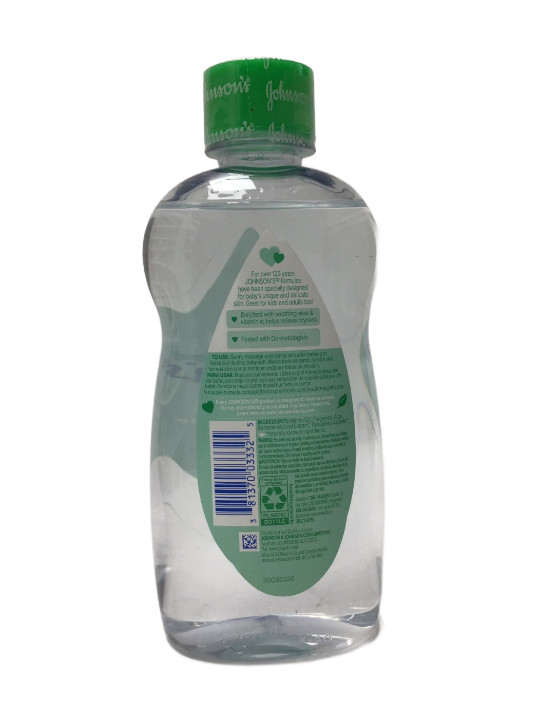 Johnson's Johnson's Aloe & Vitamin E Oil, 14 fl oz, photo 2