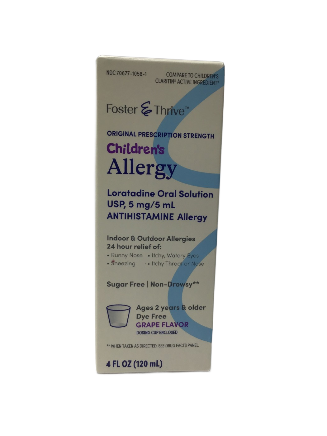 Foster & Thrive Foster & Thrive Children's Allergy Loratadine Oral Solution USP, 5 mg/5 mL Grape Flavor, 4 fl oz