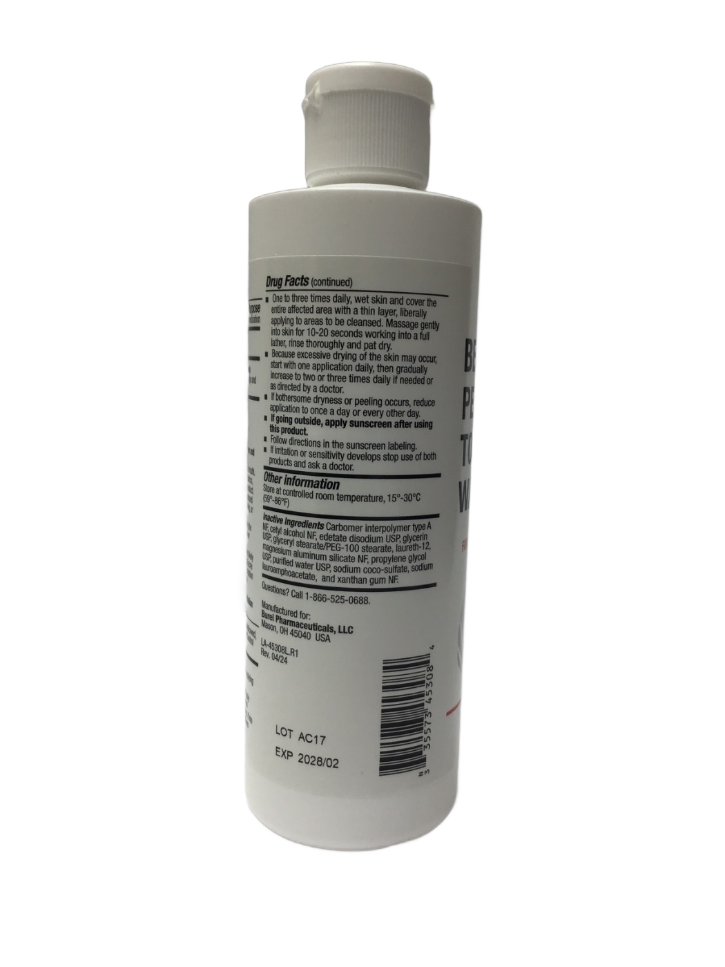Burel Pharma Burel Pharma Benzoyl Peroxide Topical Wash 5%, 8 oz, photo 3