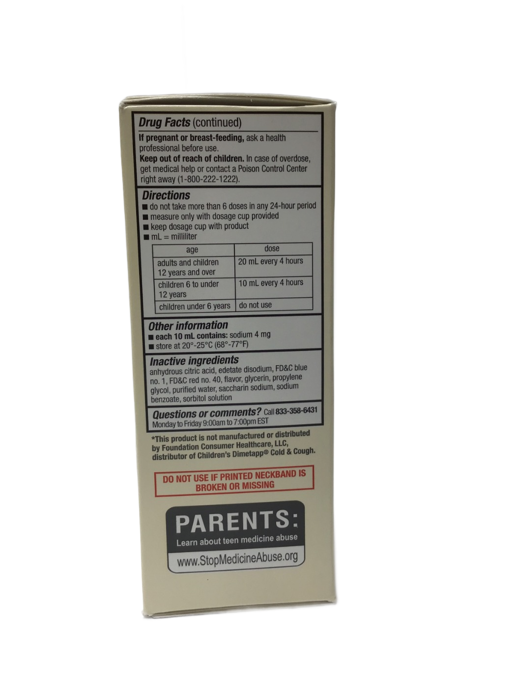 Foster & Thrive Foster & Thrive Children's Cold & Cough Relief DM, 4 fl oz, photo 2