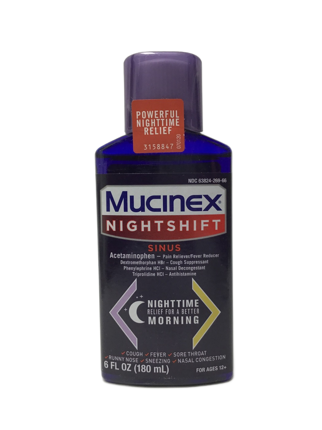 Mucinex Mucinex Nightshift Sinus, 6 fl oz