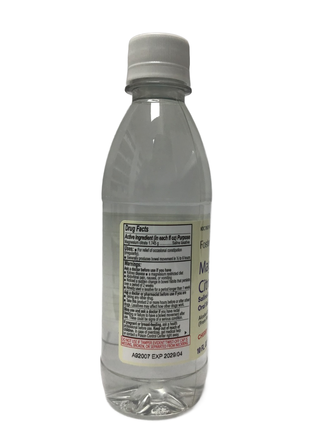 Foster & Thrive Foster & Thrive Magnesium Citrate Saline Laxative Oral Solution Cherry Flavor, 10 fl oz, photo 3