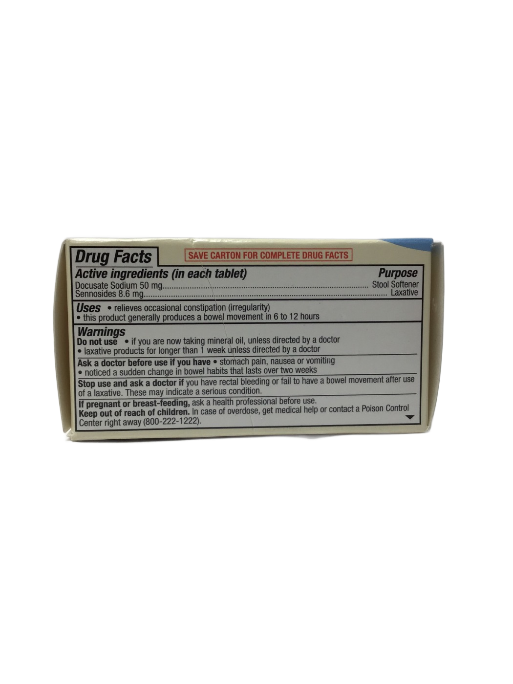 Foster & Thrive Foster & Thrive Senna-S Sennosides 8.6 mg Docusate Sodium 50 mg Natural Vegetable Laxative Plus Stool Softener, 60 ct, photo 2