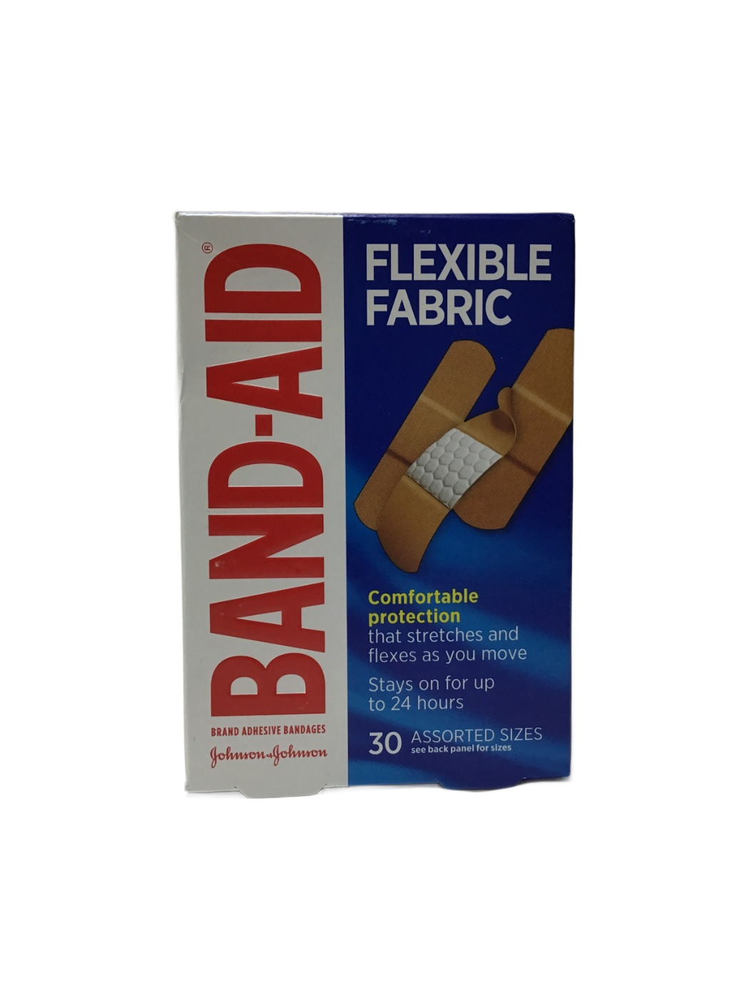 Band-Aid Band-Aid Flexible Fabric Adhesive Bandages, Assorted Sizes, 30 ct, photo 1