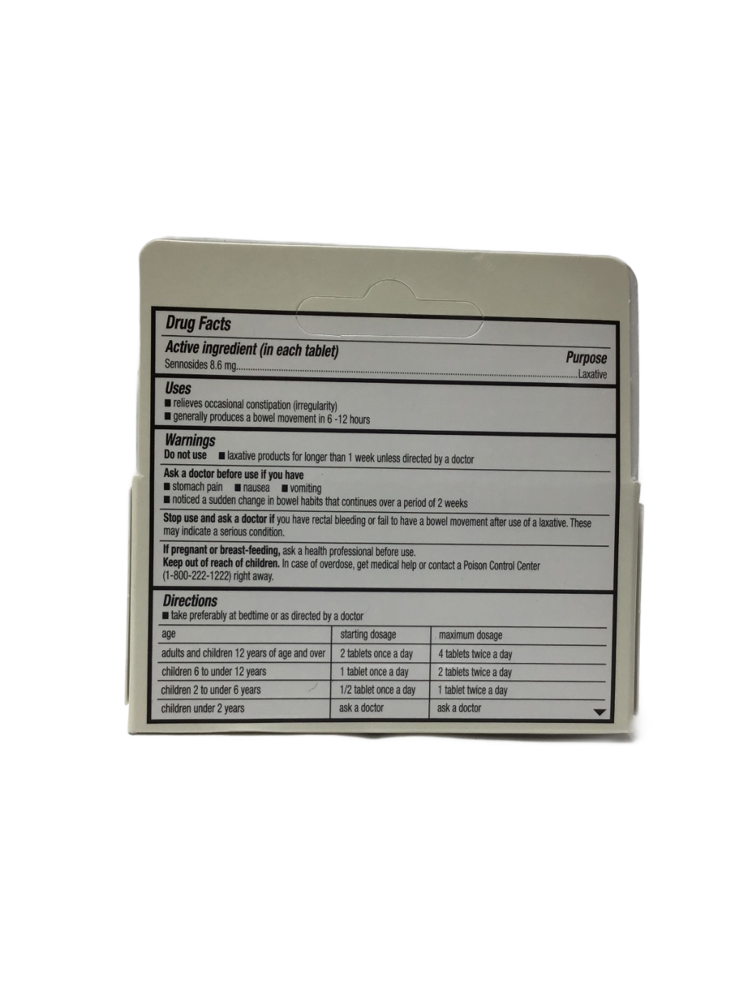 Foster & Thrive Foster & Thrive Regular Strength Senna Laxative Sennosides 8.6 mg, 100 ct, photo 2