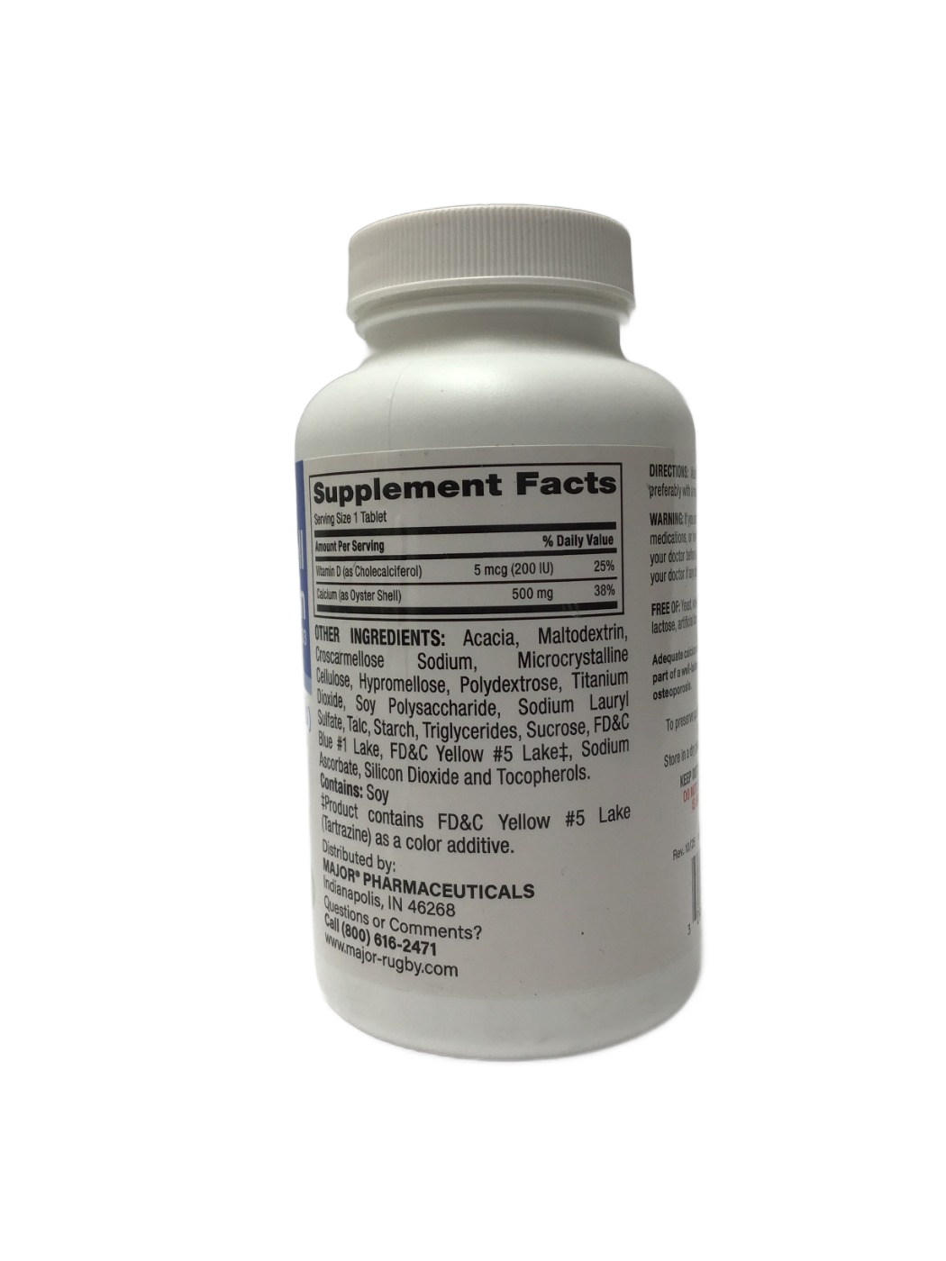 Major Major Oyster Shell Calcium with Vitamin D3 5 mcg (200 IU) & Calcium 500 mg, 150 ct, photo 2
