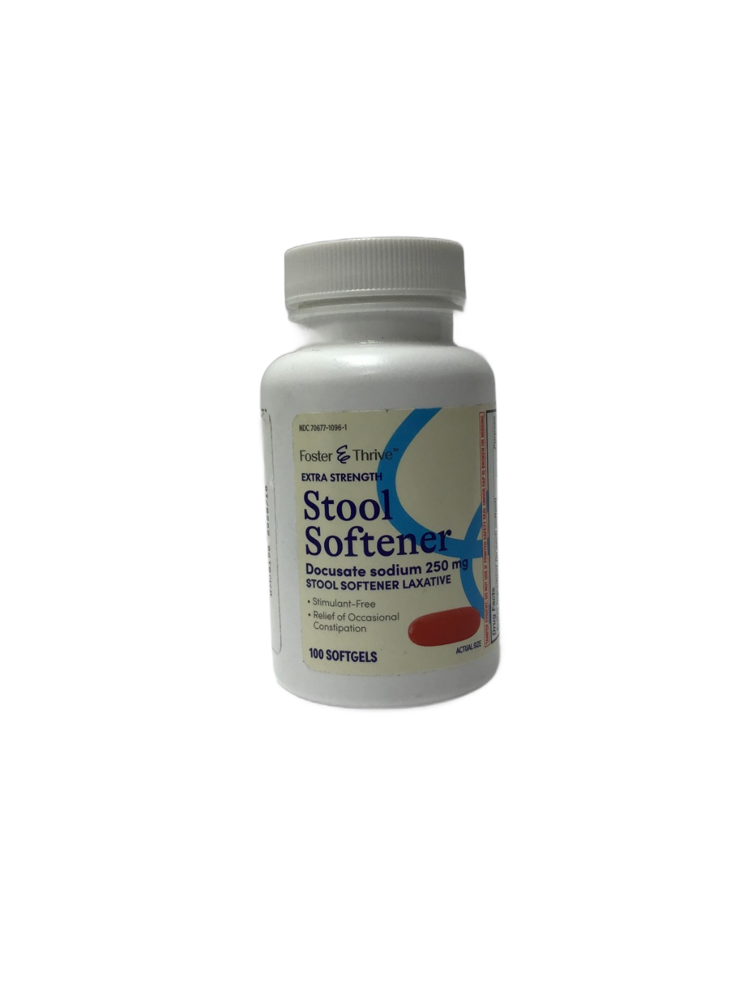 Foster & Thrive Foster & Thrive Extra Strength Stool Softener Docusate sodium 250 mg, 100 ct, photo 1
