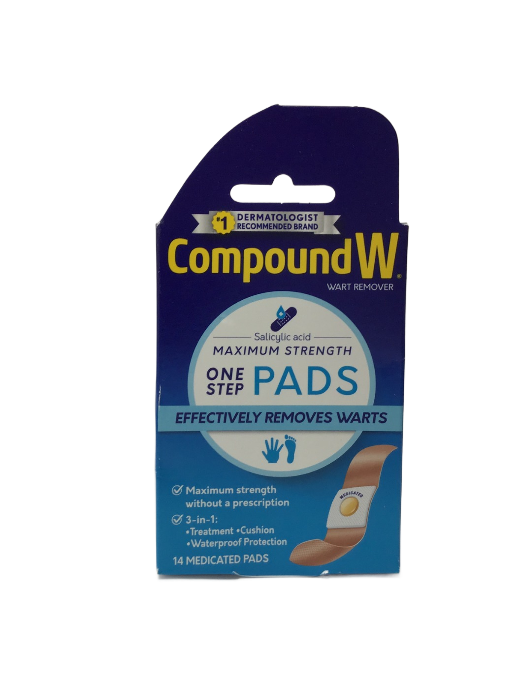 Compound W Compound W Wart Remover Salicylic Acid Maximum Strength One Step Pads, 14 ct