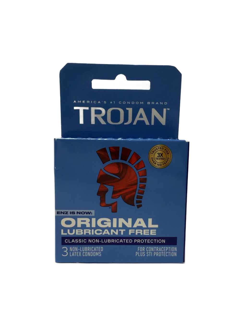 Trojan Trojan Original Lubricant Free Non-Lubricated Latex Condoms, 3 ct