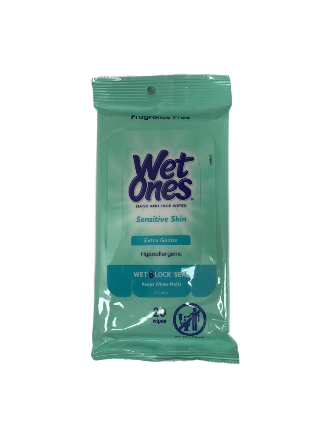 Wet Ones Wet Ones Hand and Face Wipes Sensitive Skin Extra Gentle Fragrance Free, 20 ct
