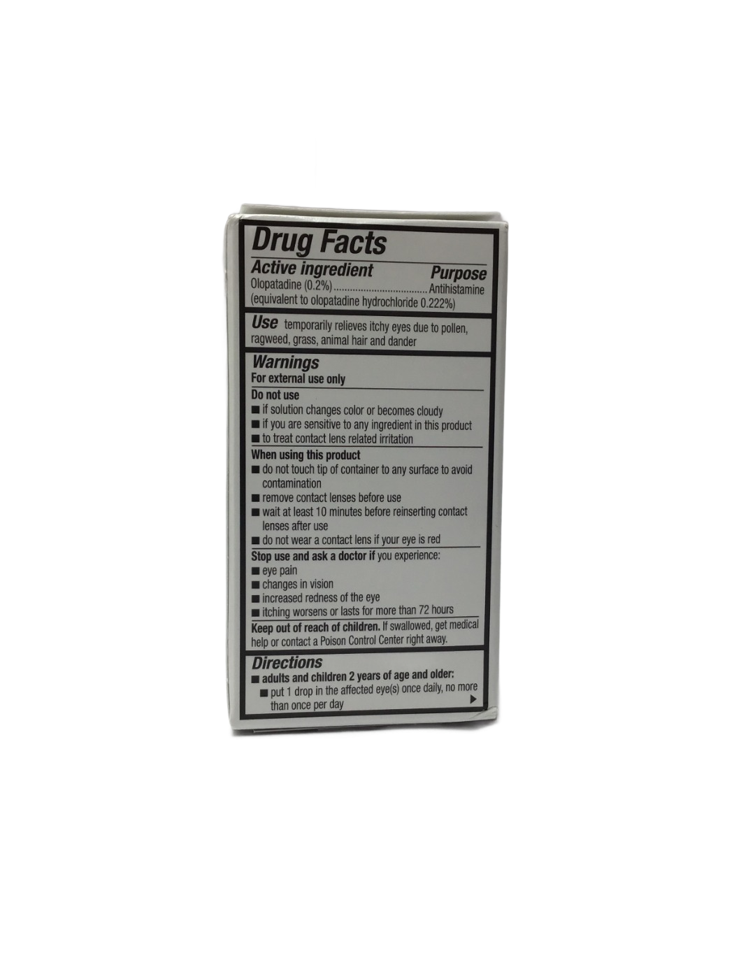 Pataday Pataday Once Daily Relief Olopatadine Hydrochloride Ophthalmic Solution 0.2% Antihistamine Eye Allergy Itch Relief, 2.5 mL, photo 3
