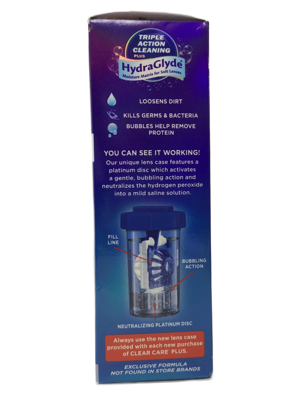 Alcon Alcon Clear Care Plus 3% Hydrogen Peroxide Cleaning & Disinfecting Solution with HydraGlyde, 12 fl oz, photo 4