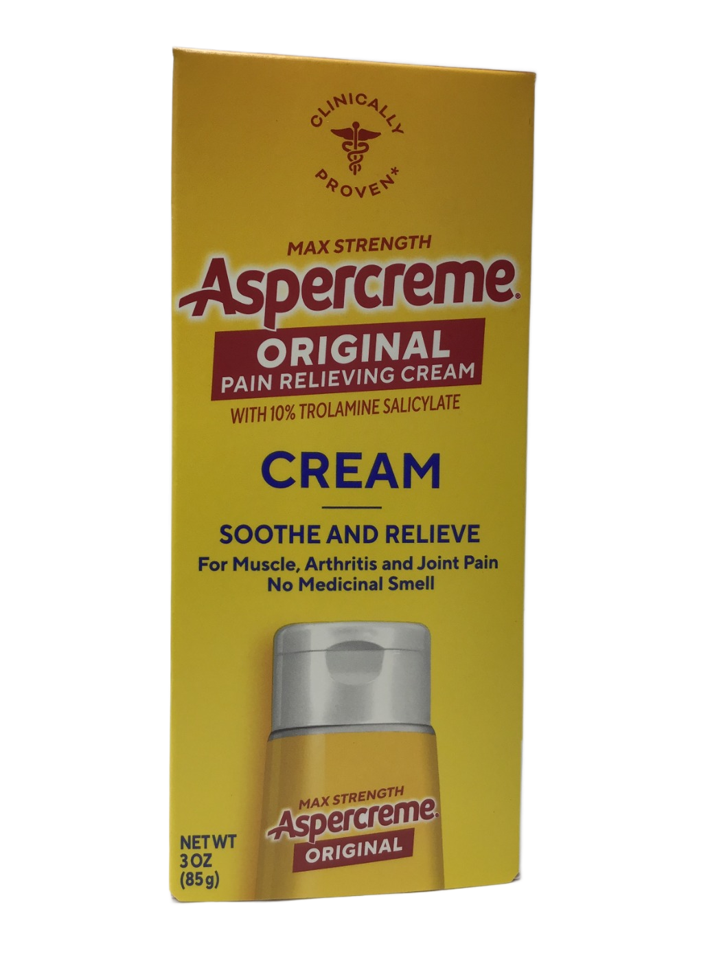 Aspercreme Aspercreme Max Strength Original Pain Relieving Cream with 10% Trolamine Salicylate, 3 oz, photo 1