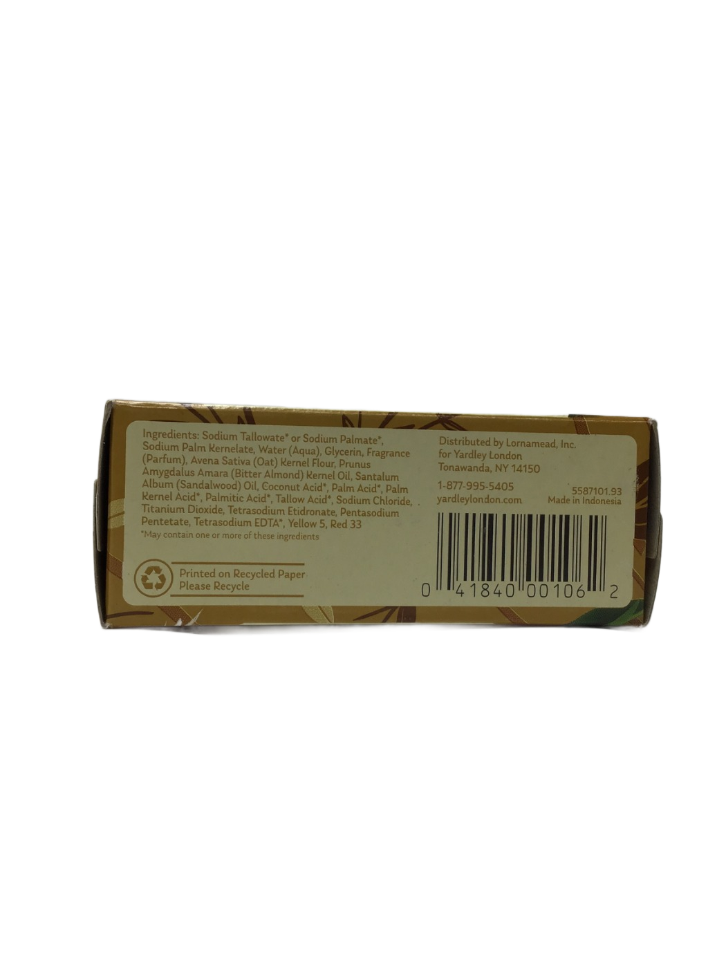 Yardley London Yardley London Oatmeal & Almond Nourishing Bath Bar, 4 oz