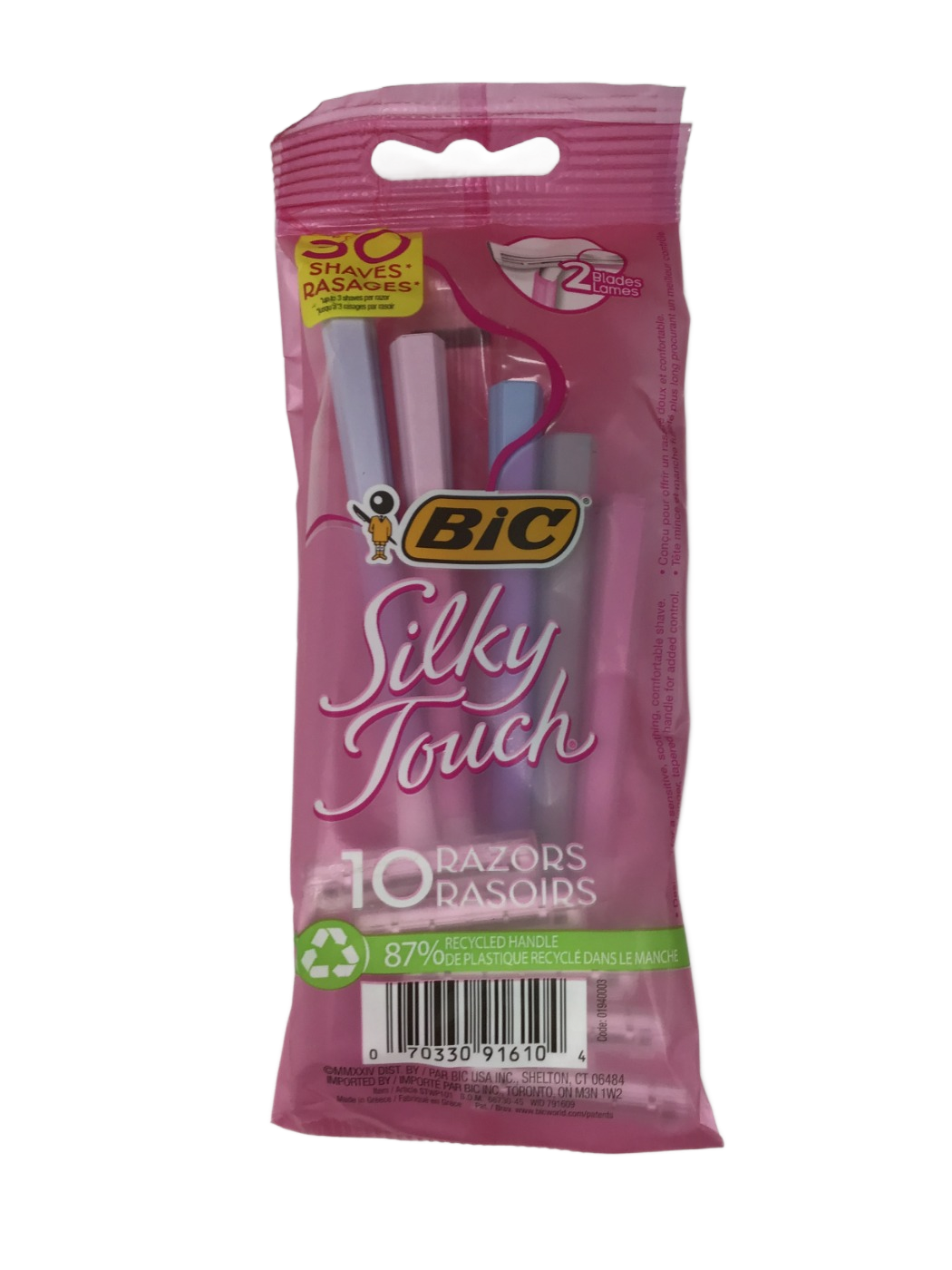 BIC BIC Silky Touch 2 Blades Disposable Razors, 10 ct
