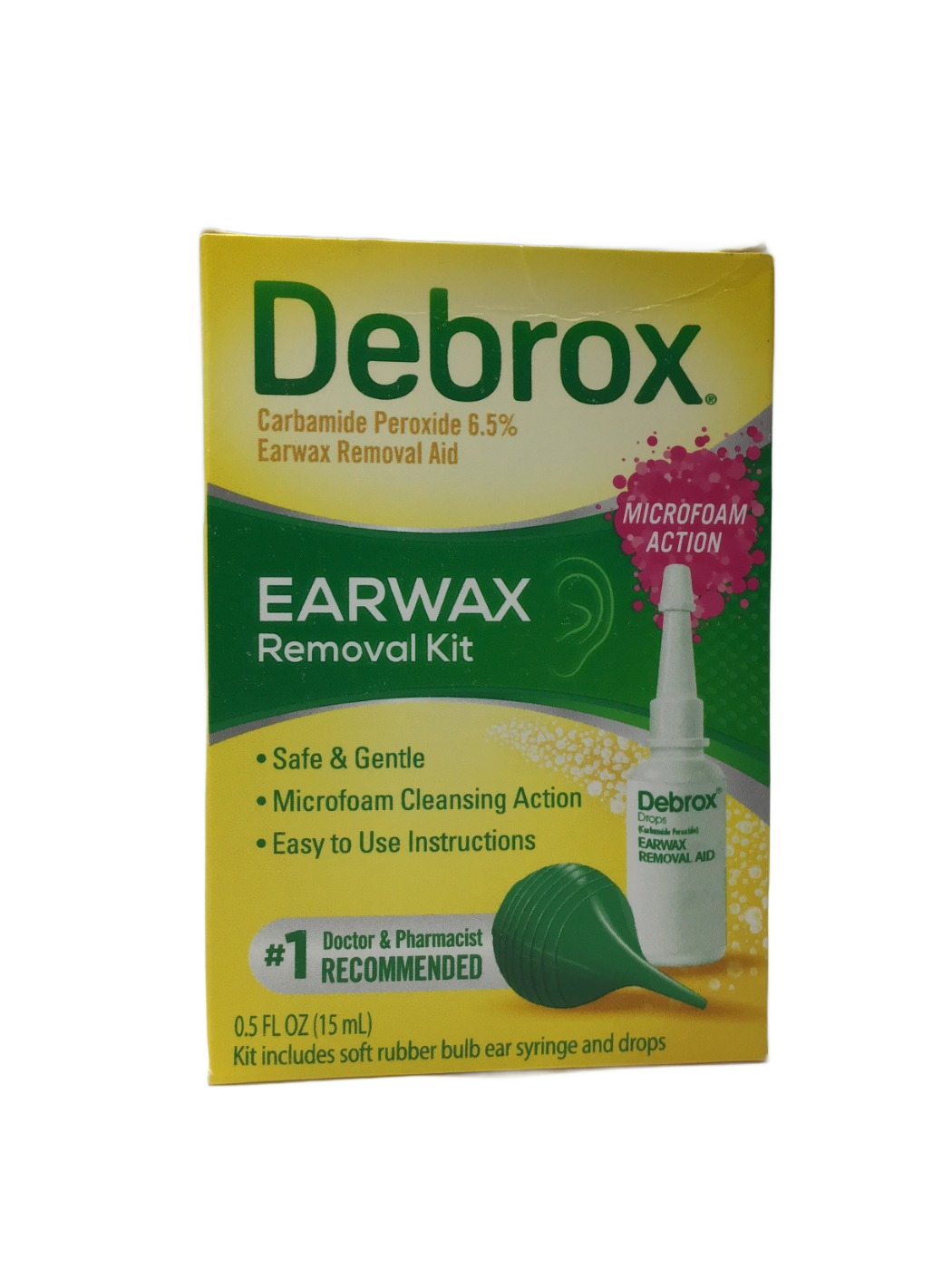 Debrox Debrox Earwax Removal Kit Carbamide Peroxide 6.5% Earwax Removal Aid, 0.5 fl oz, photo 1