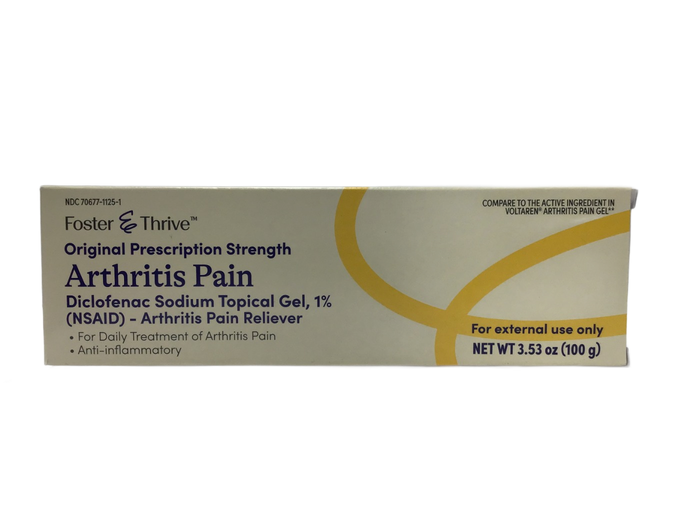 Foster & Thrive Foster & Thrive Arthritis Pain Diclofenac Sodium Topical Gel, 1%, 3.53 oz, photo 1