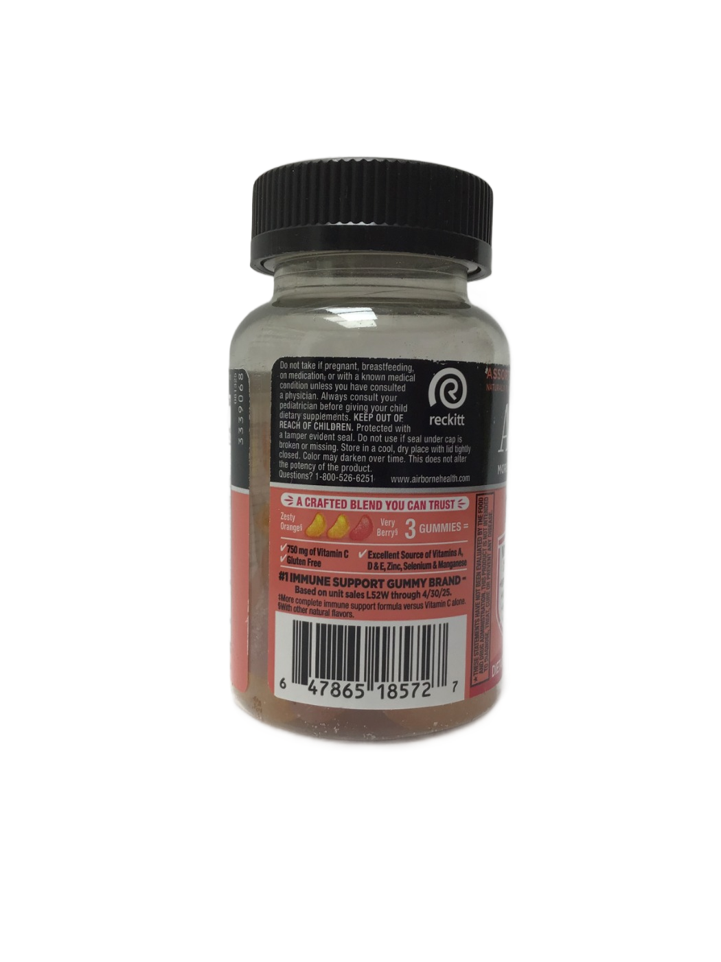 Airborne Airborne Assorted Fruit Vitamin C 750 mg Gummies, 21 ct, photo 3