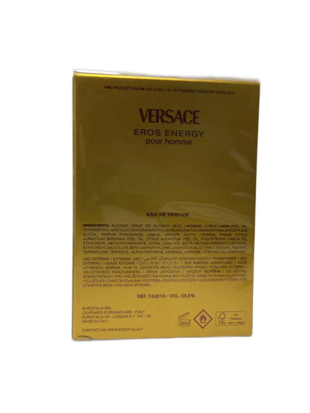 Versace Versace Eros Energy Pour Homme Eau de Parfum Natural Spray, 3.4 fl oz, photo 2