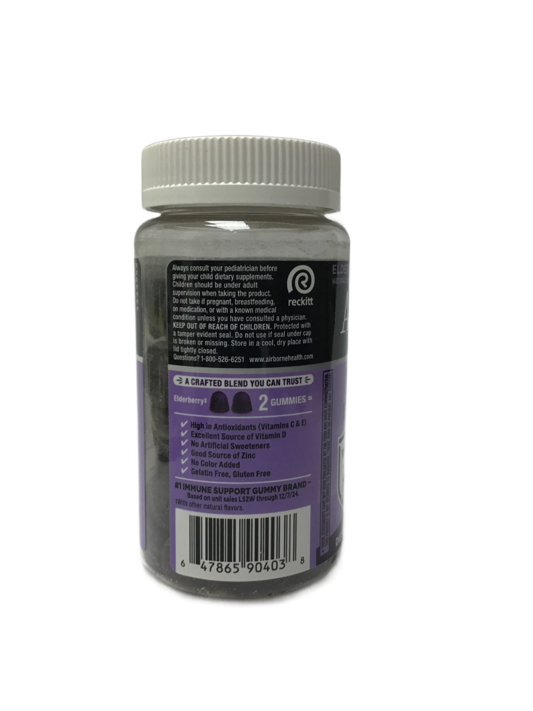 Airborne Airborne Immune Support Elderberry Flavor Gummies, 50 ct, photo 3
