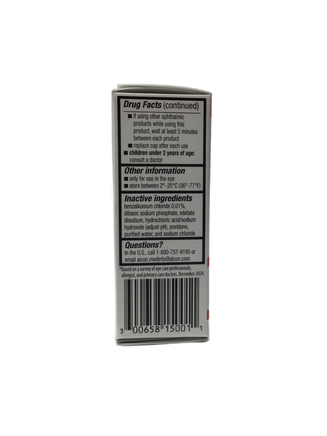 Pataday Pataday Once Daily Relief Olopatadine Hydrochloride Ophthalmic Solution 0.2% Antihistamine Eye Allergy Itch Relief, 2.5 mL, photo 2