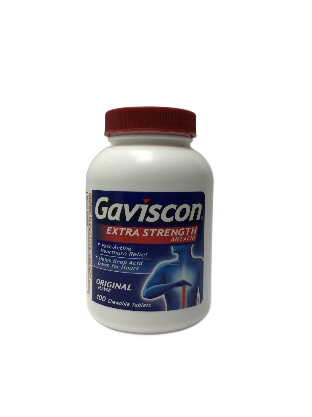 Gaviscon Gaviscon Extra Strength Antacid Original Flavor Chewable Tablets, 100 ct, photo 1