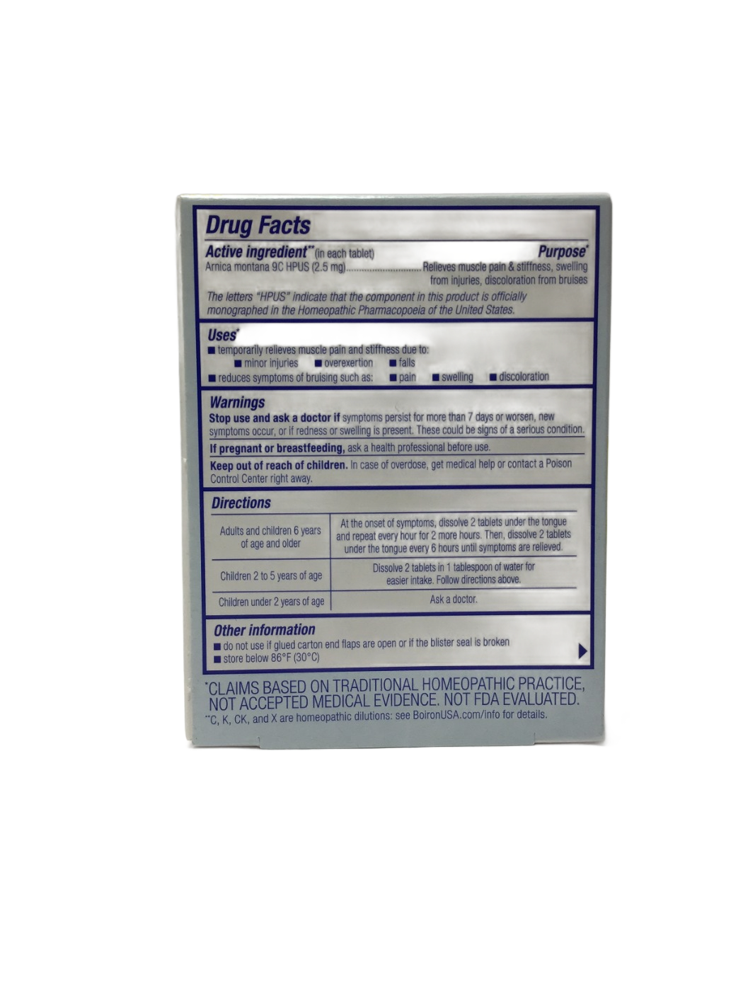 Boiron Boiron Arnicare Arnica Montana Meltaway Tablets, 60 ct, photo 2