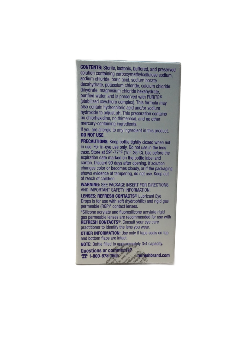 Refresh Refresh Contacts Lubricant Eye Drops, 0.4 fl oz, photo 3