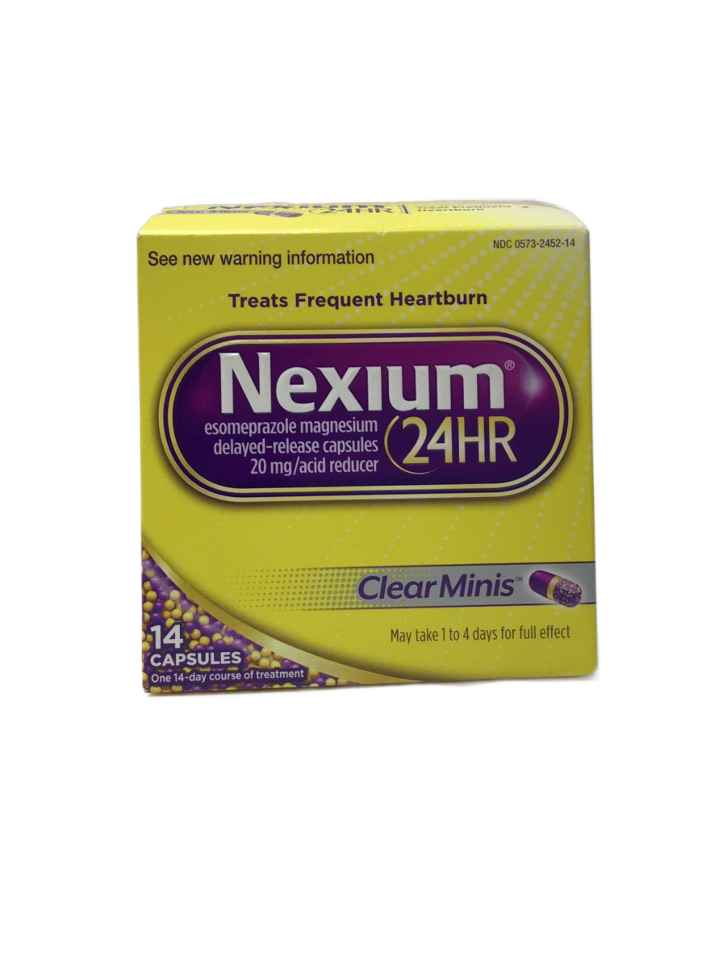 Nexium Nexium 24HR Clear Minis Esomeprazole Magnesium Delayed-Release Capsules 20 mg / Acid Reducer, 14 ct