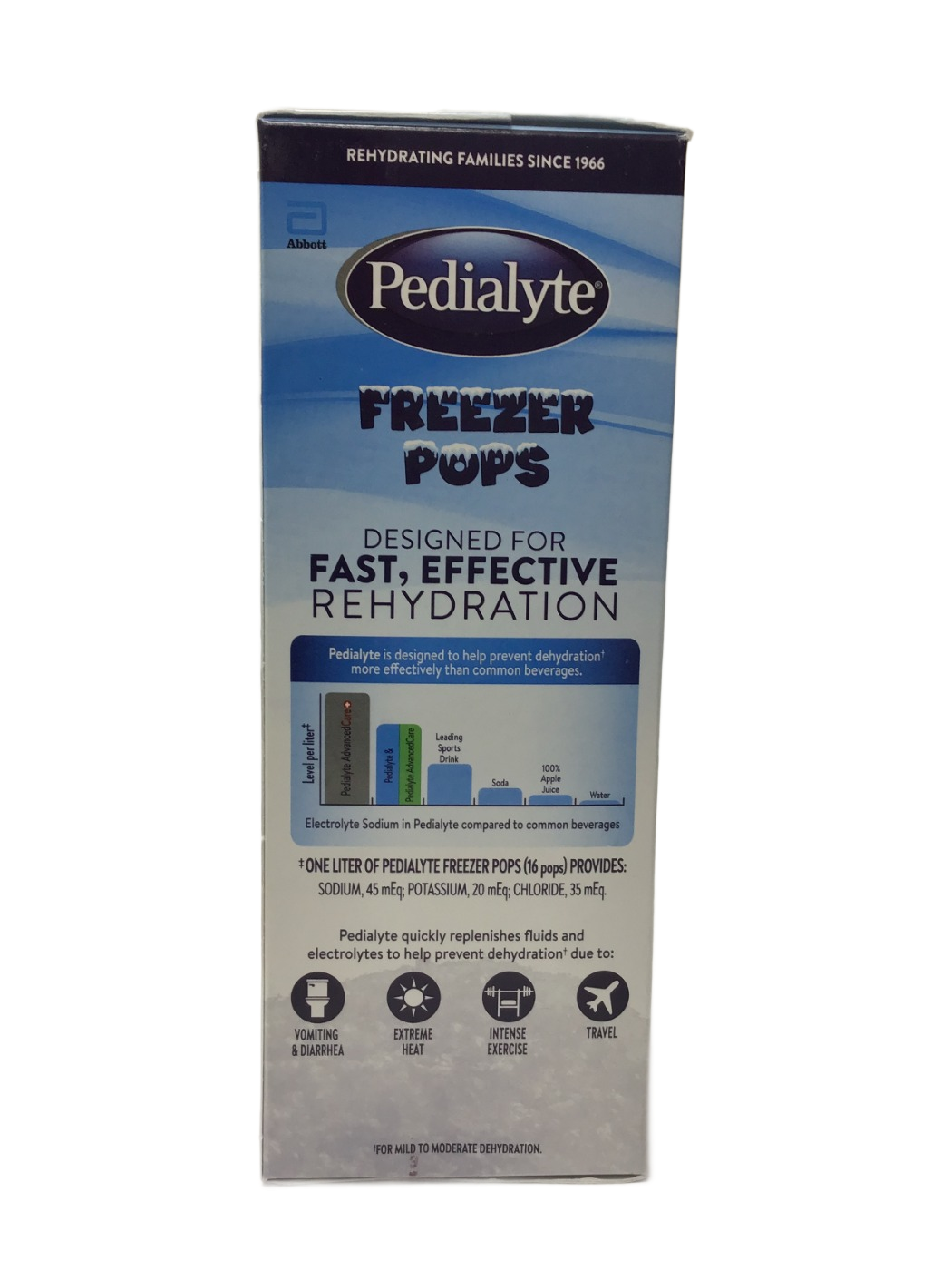 Pedialyte Pedialyte Freezer Pops Electrolyte Solution Grape, Blue Raspberry, Cherry, Orange, 16 ct, photo 4