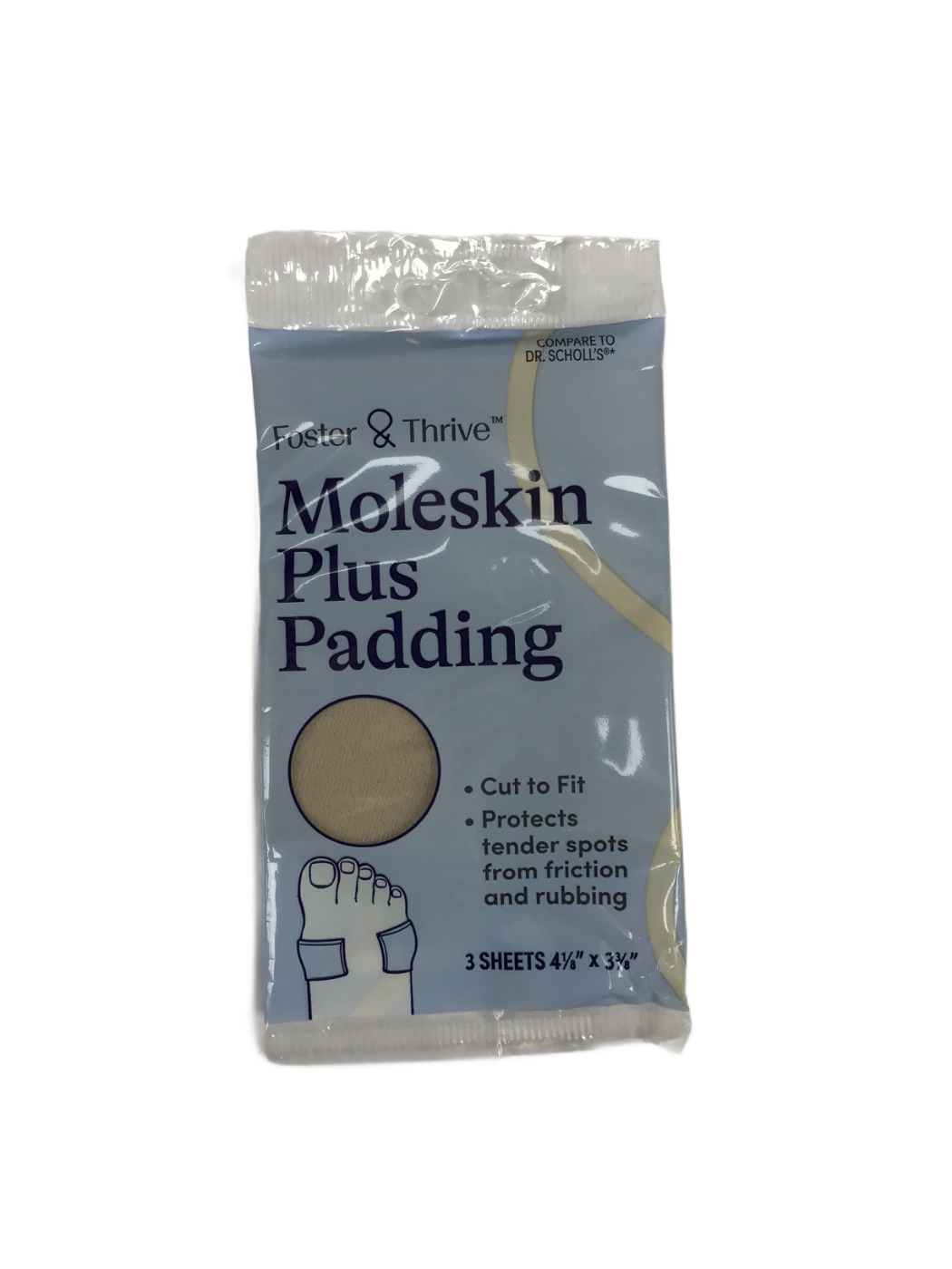 Foster & Thrive Foster & Thrive Moleskin Plus Padding, 3 ct