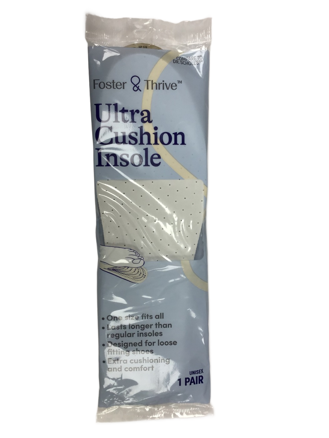 Foster & Thrive Foster & Thrive Ultra Cushion Insole, Unisex, One Size Fits All