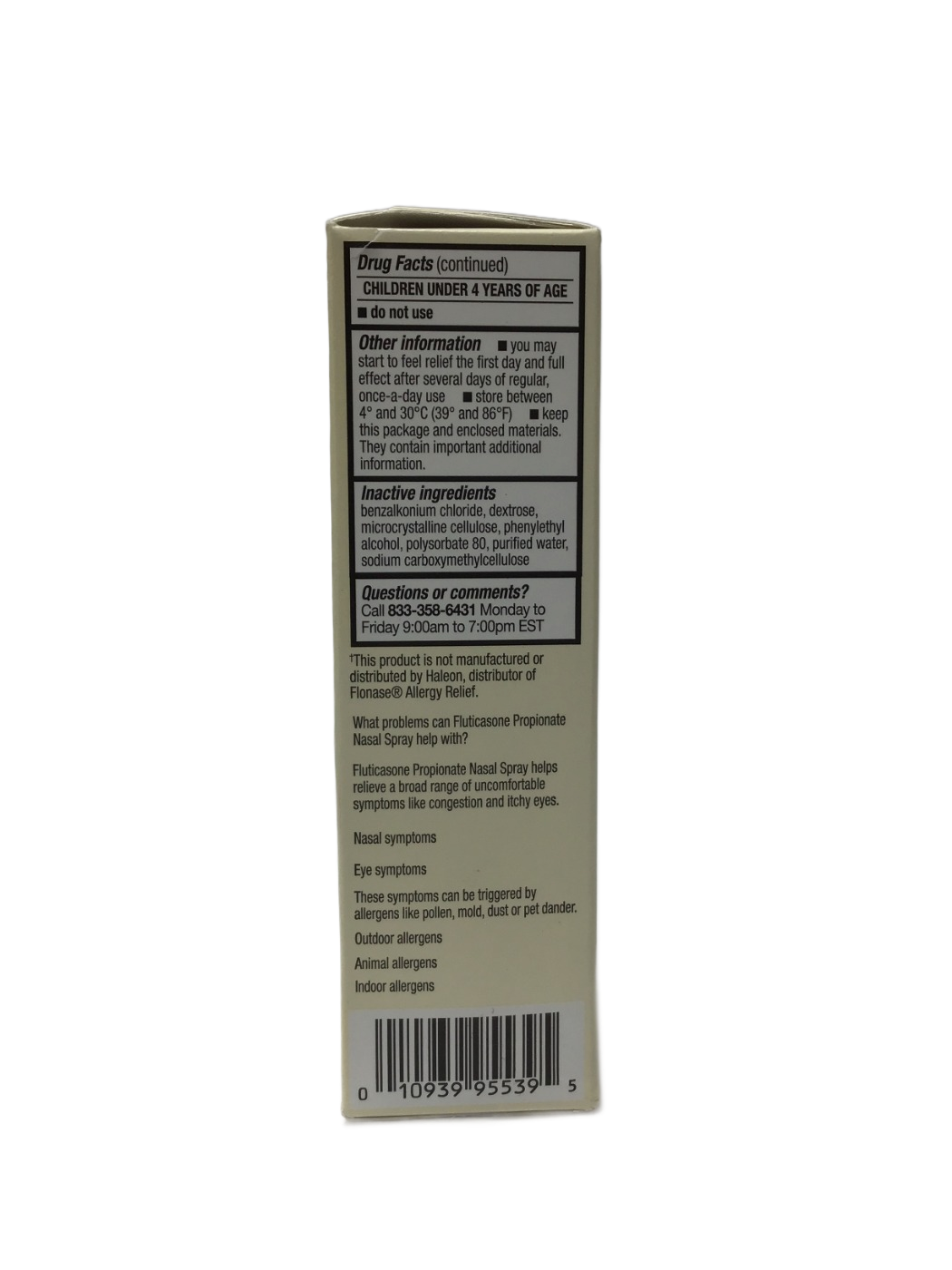 Foster & Thrive Foster & Thrive Allergy Relief Nasal Spray 24 HR Fluticasone Propionate 50 mcg Per Spray, 0.62 fl oz, photo 4