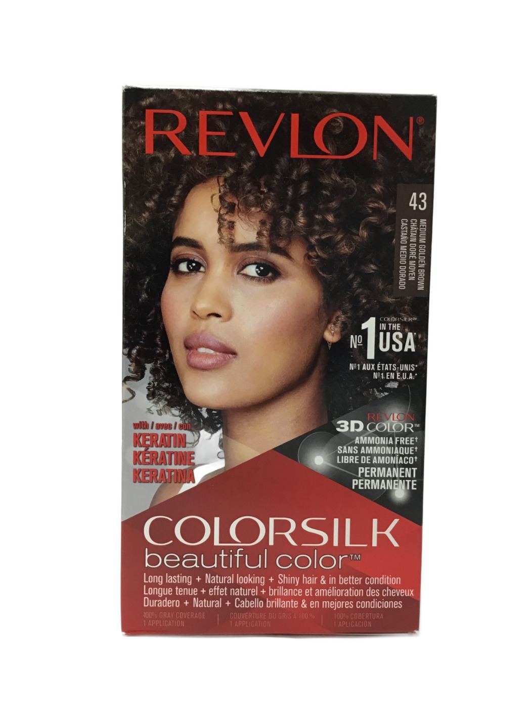 Revlon Revlon ColorSilk Beautiful Color Permanent Hair Color 43 Medium Golden Brown, 1 ct